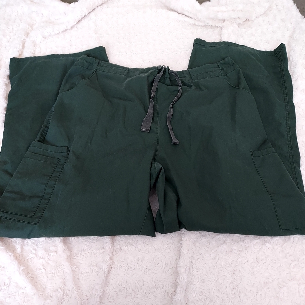 Silver Lining Scrubs dark green medical pants XL Nursing Doctor